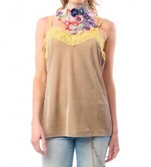 NEW ARATTA velvet dreams cami in vintage sand